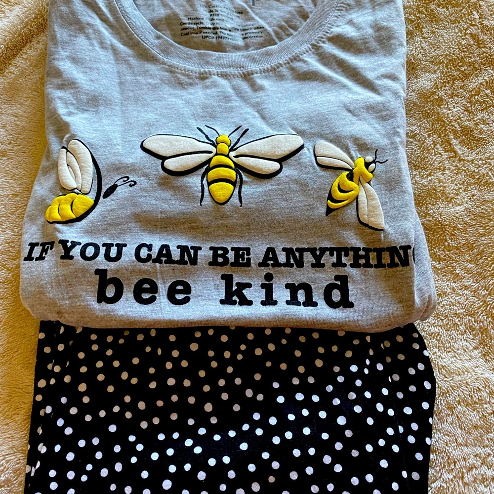 2 for $ 8! Girls adorable “bee kind” set. Shirt & pants. - Picture 1 of 4